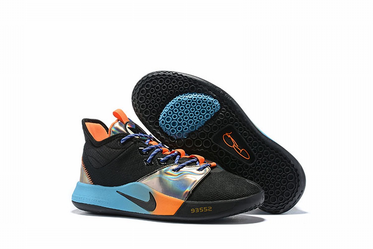Nike PG 3 Men Shoes Black Blue Orange